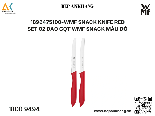 1896475100-WMF SNACK KNIFE RED - Set 02 dao gọt WMF SNACK màu đỏ